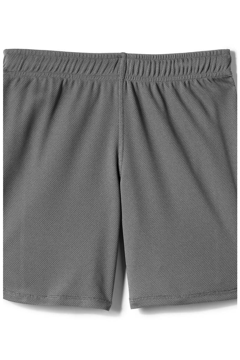 School Uniform Girls Mesh Gym Shorts, Alternate, color, Stone Gray