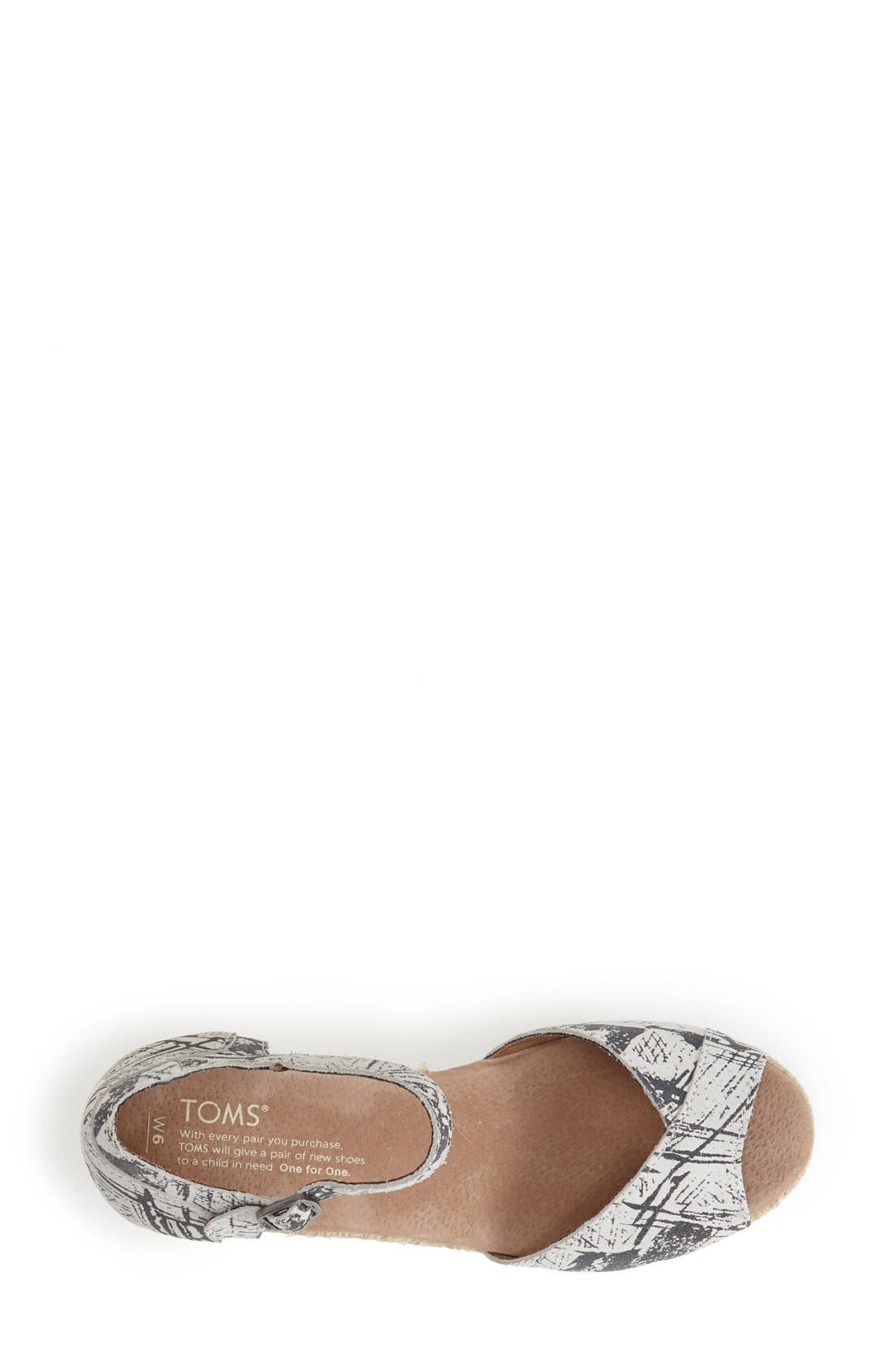 TOMS Espadrille Wedge Sandal, Alternate, color, 