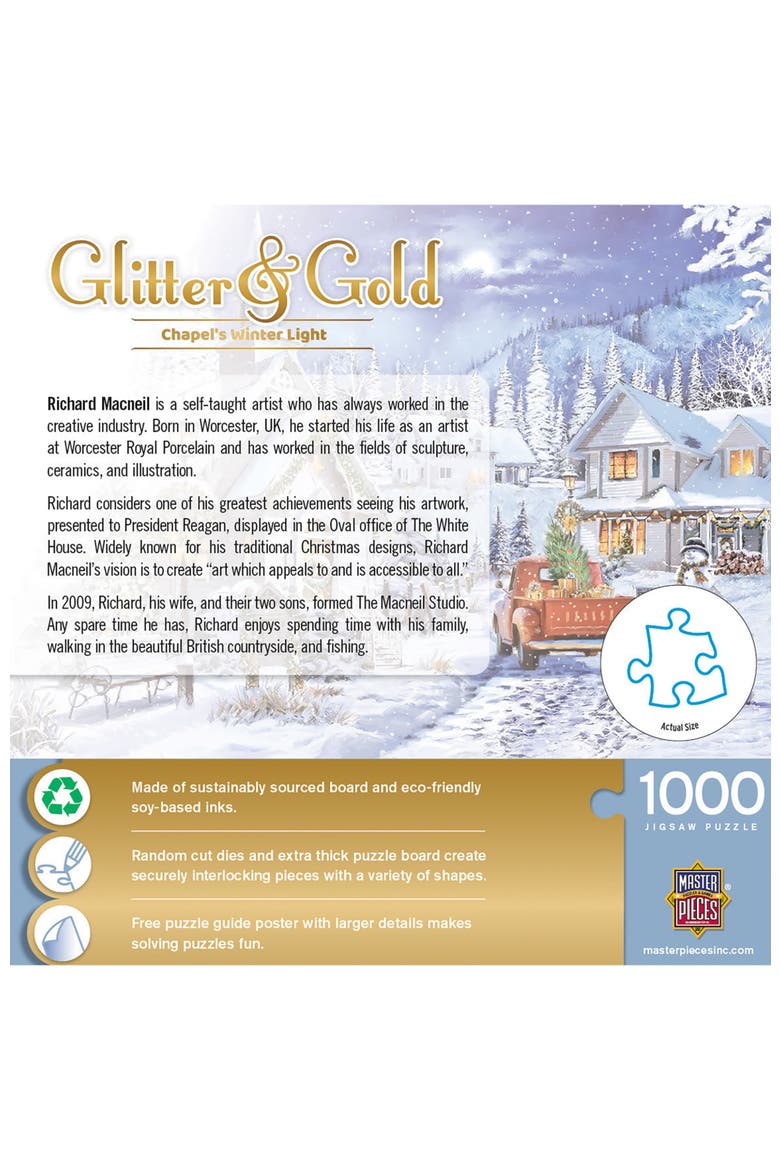 Chapel's Winter Light 1000pc Puzzle, Alternate, color, Multicolor