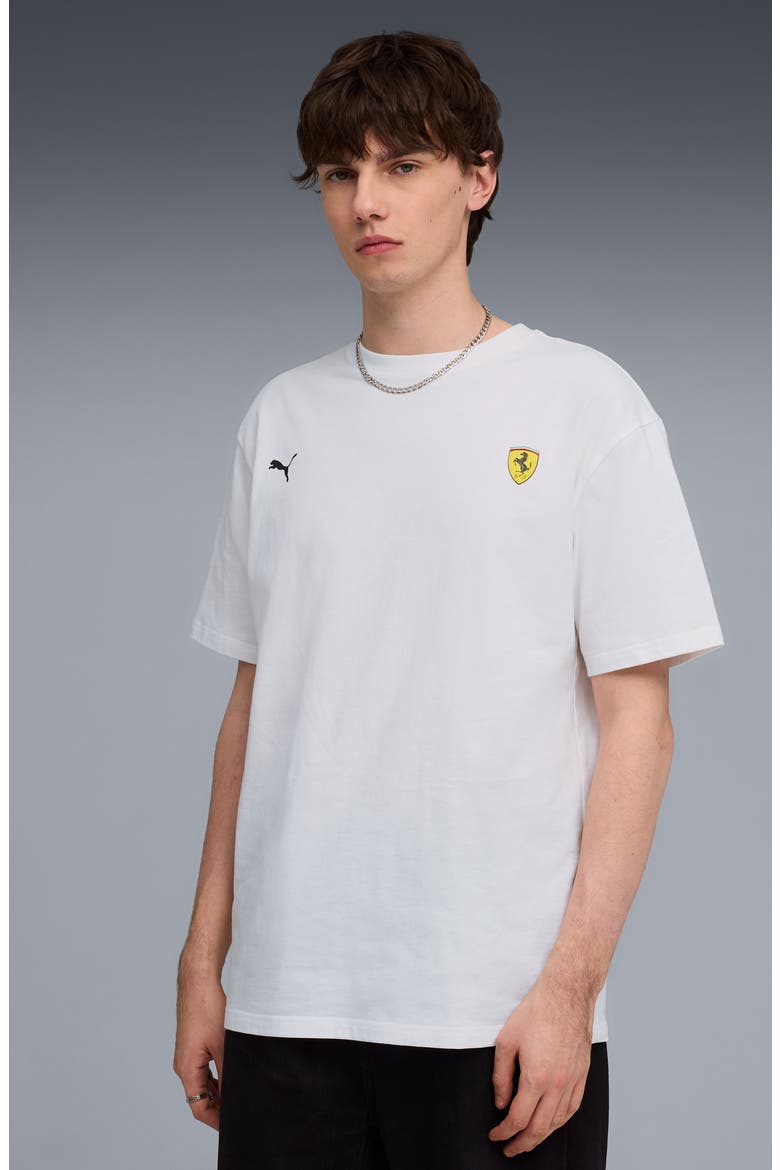 Scuderia Ferrari Cotton Graphic T-Shirt, Alternate, color, PUMA WHITE