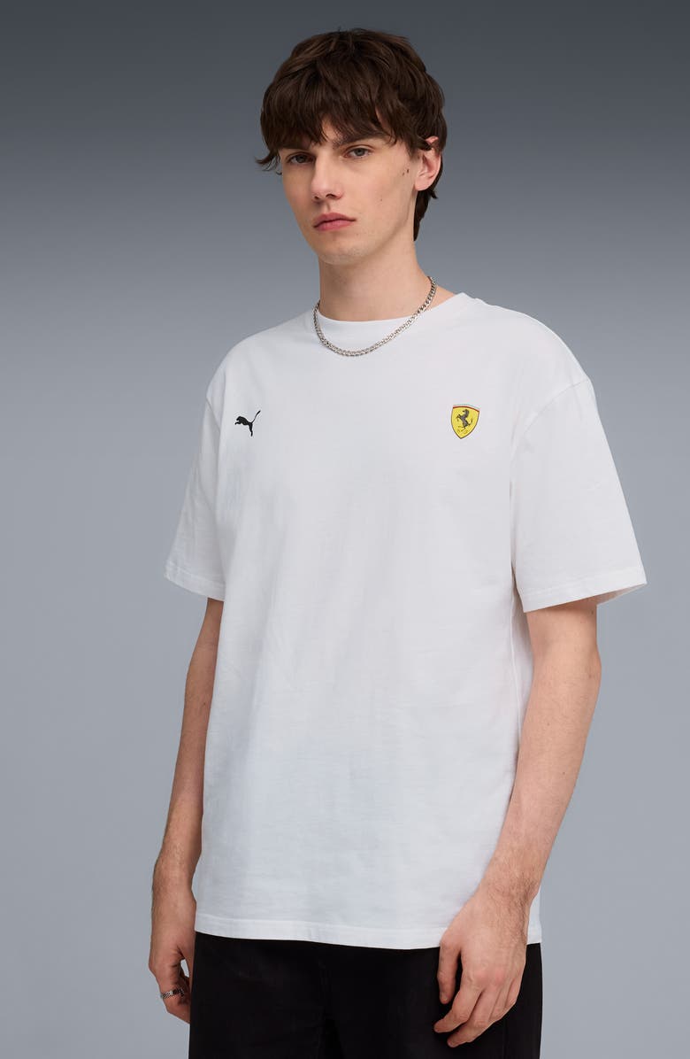 PUMA Scuderia Ferrari Cotton Graphic T-Shirt, Alternate, color, Puma White