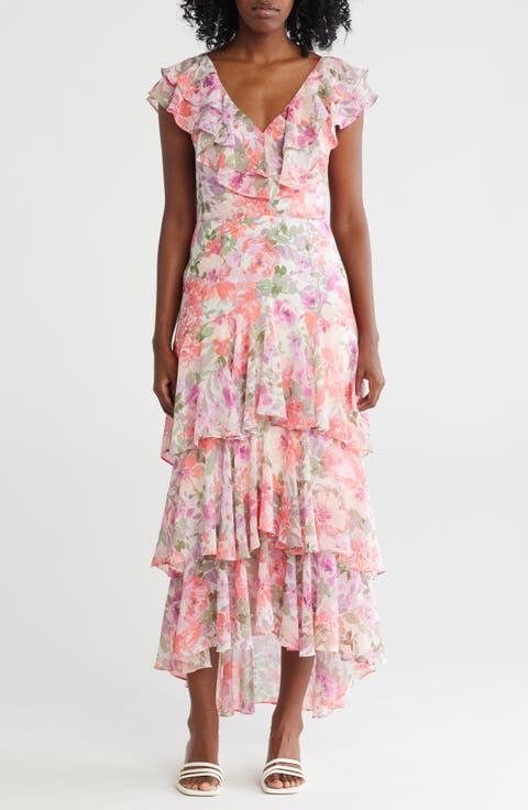 Floral Ruffle Tiered Dress
