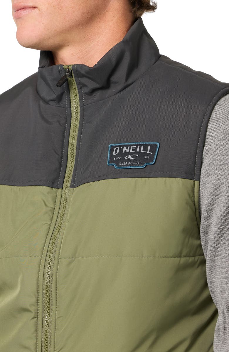 O'Neill Vista Quilted Vest, Alternate, color, Clover
