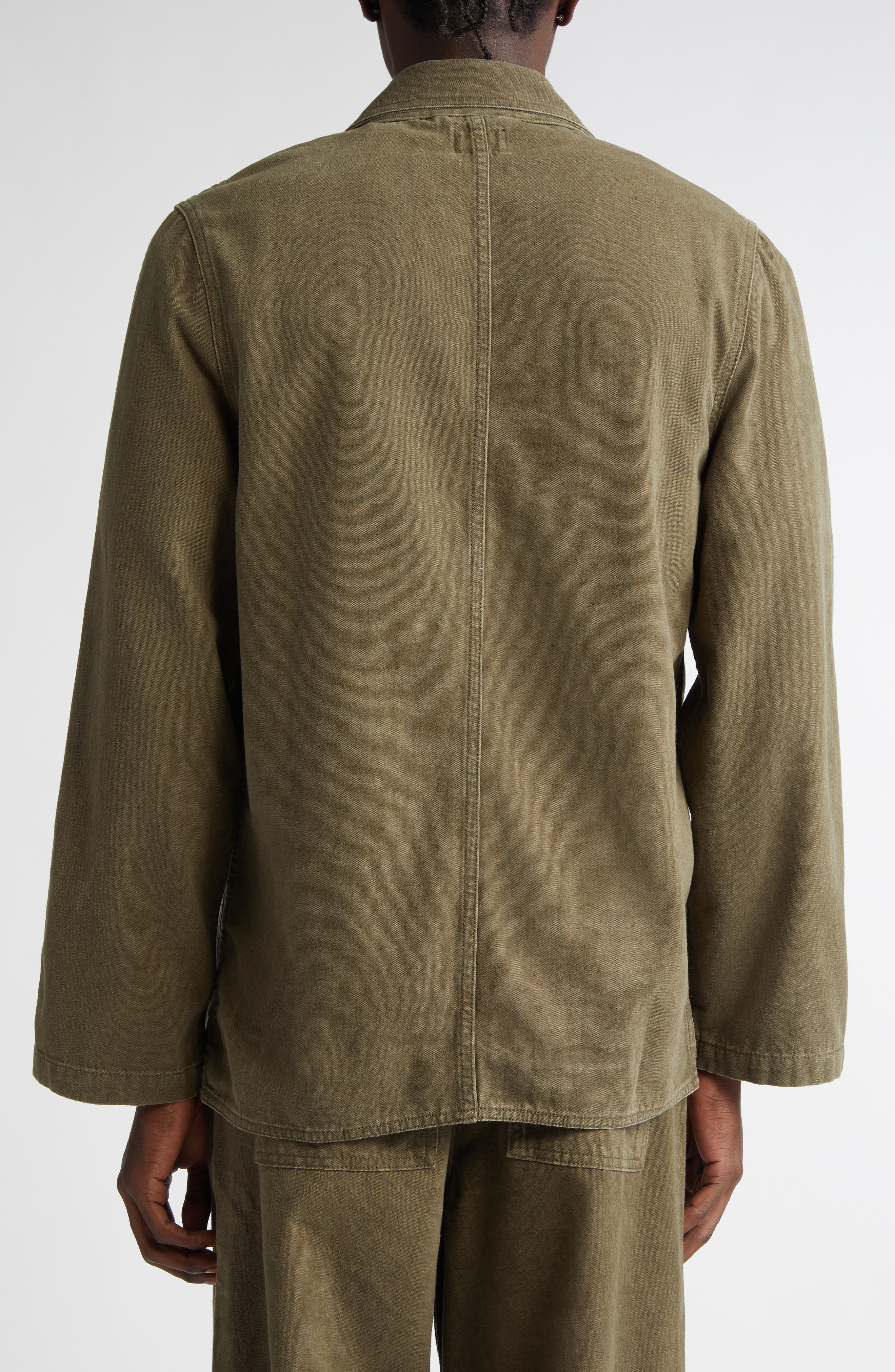 Double Breasted Cotton Twill Sport Coat - image 2