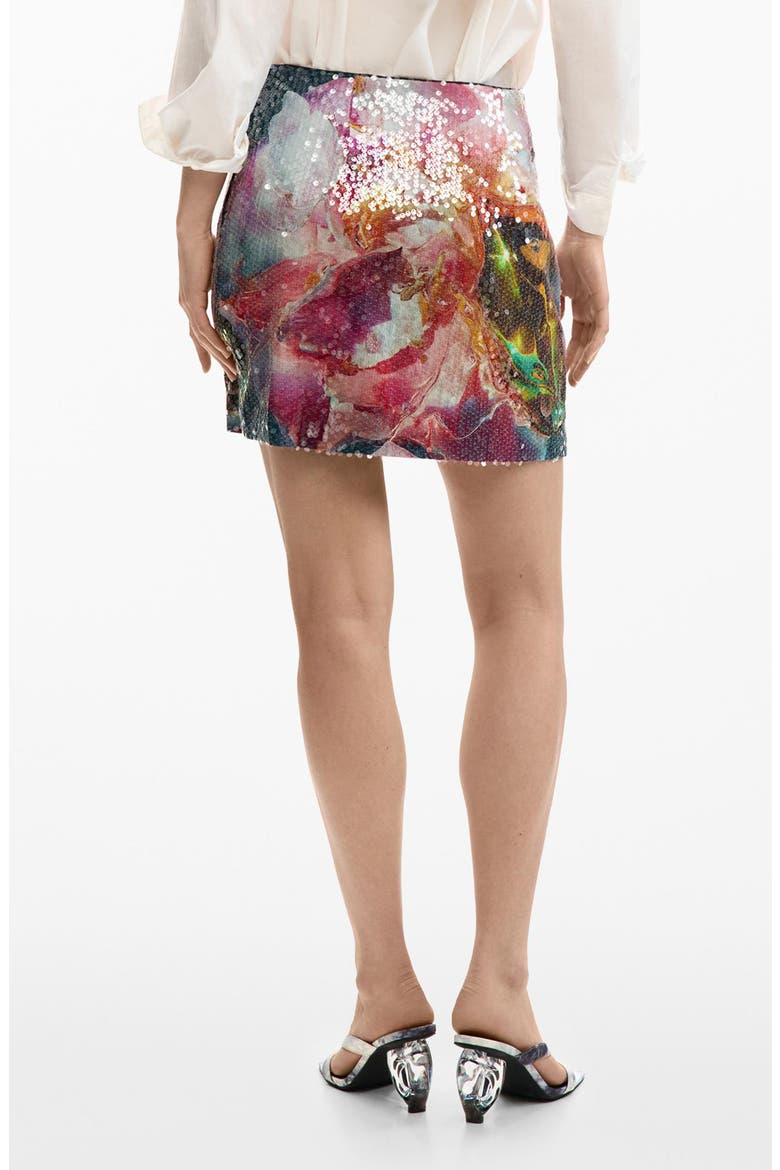 Sequin Miniskirt, Alternate, color, PINK