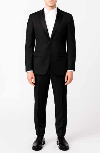 ZANETTI Black Slim Fit Mélange Tuxedo