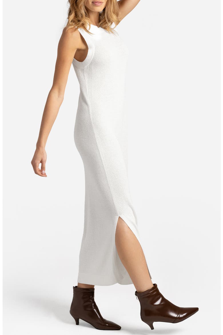 Knit Slit Hem NIghtgown, Alternate, color, OFF WHITE