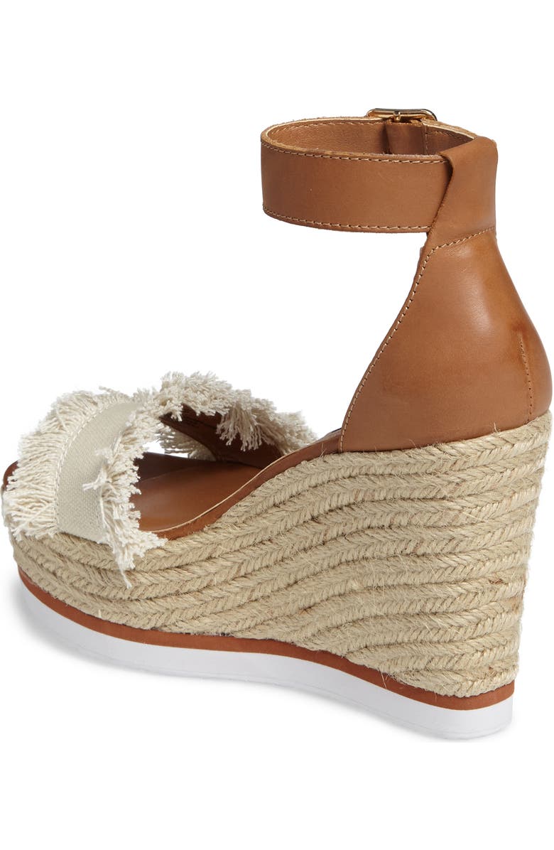 Steve Madden Valley Fringed Platform Wedge Sandal, Alternate, color,