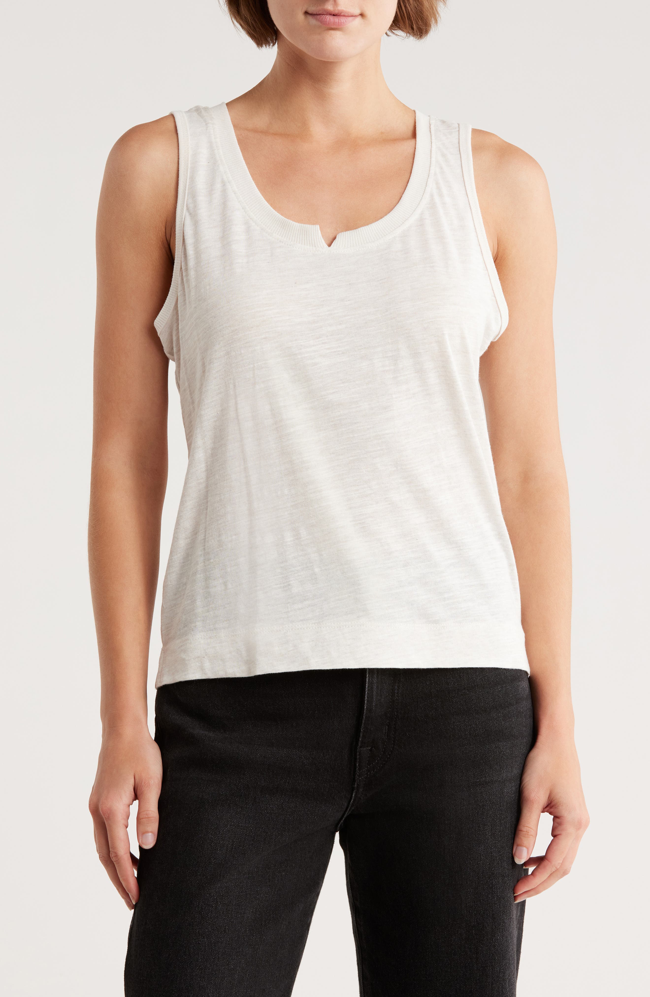 Democracy Notched Scoop Neck Tank Top
