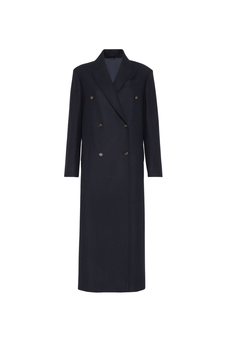 Lightweight wool fabric overcoat, Main, color, Night