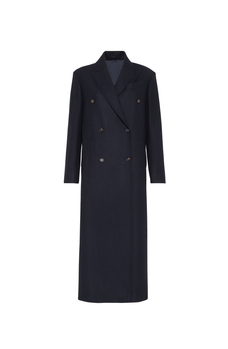 Brunello Cucinelli Lightweight wool fabric overcoat, Main, color, Night