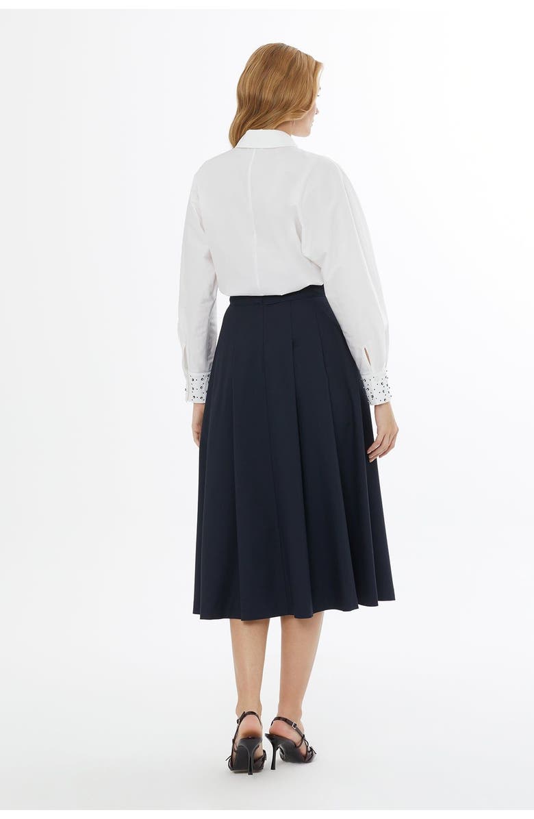 Gizia Pleated Skirt with Back Concealed Zip Closure, Alternate, color, 