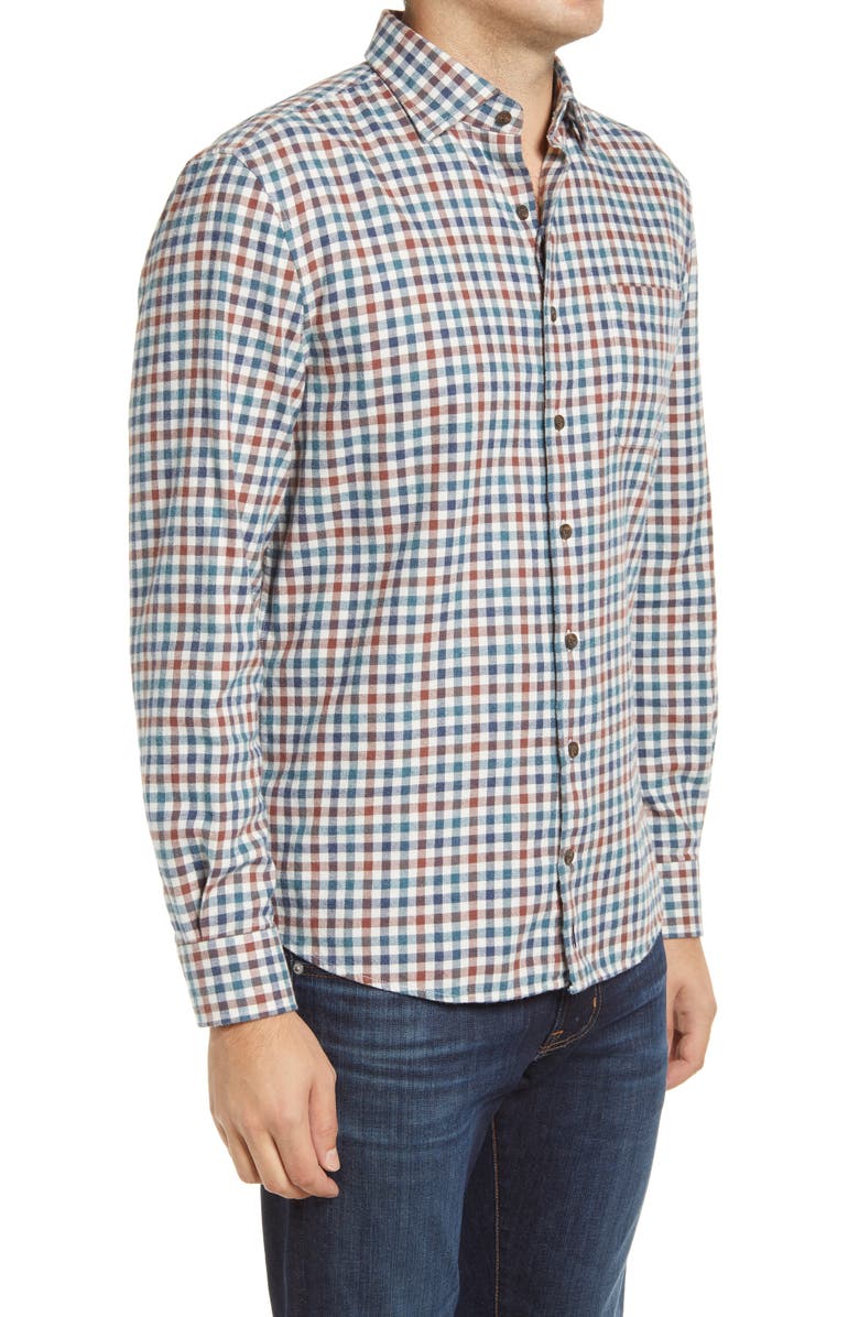 johnnie-O Hangin' Out Partee Check Flannel Button-Up Shirt, Alternate, color, 