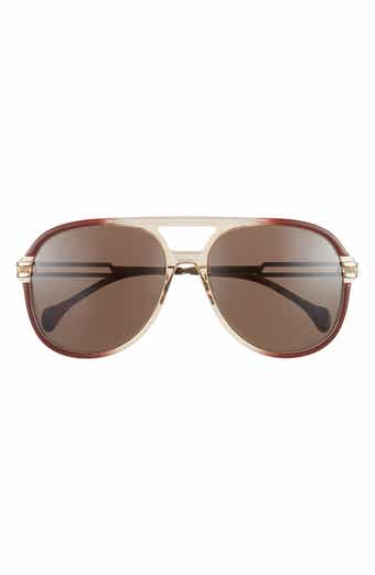 Gucci 61mm Aviator Sunglasses