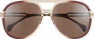Gucci 61mm Aviator Sunglasses