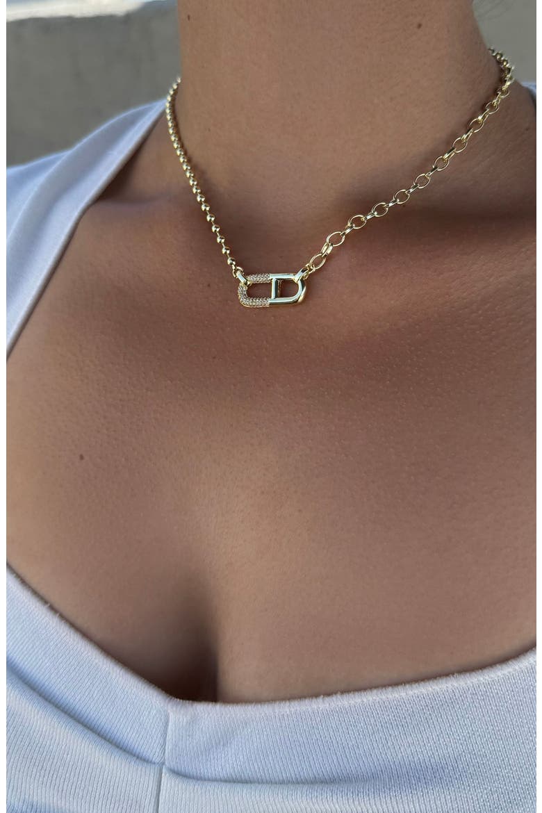 Mixed Chain Necklace, Alternate, color, GOLD
