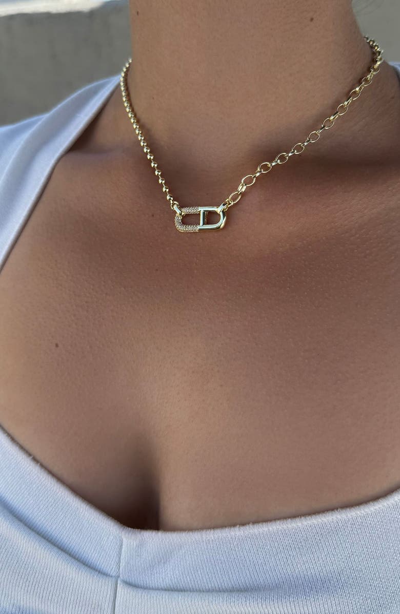 Adornia Mixed Chain Necklace, Alternate, color, Gold