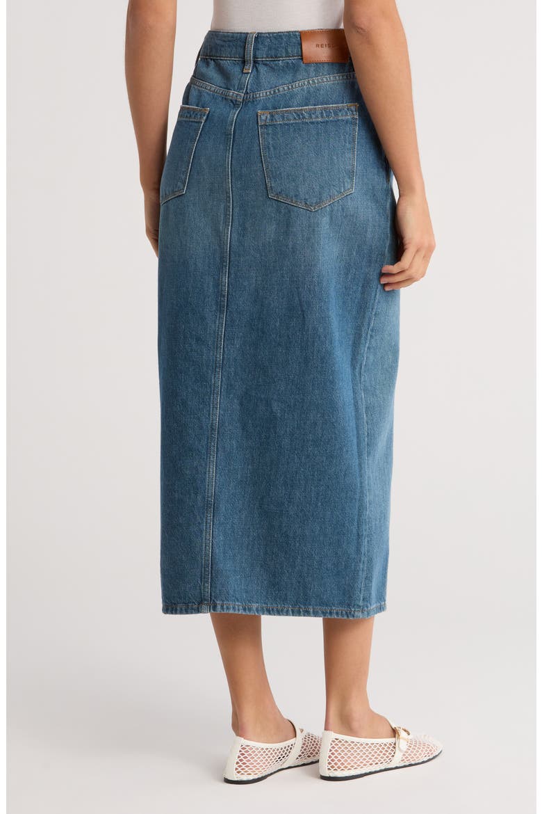 Daila Denim Skirt, Alternate, color, MID BLUE