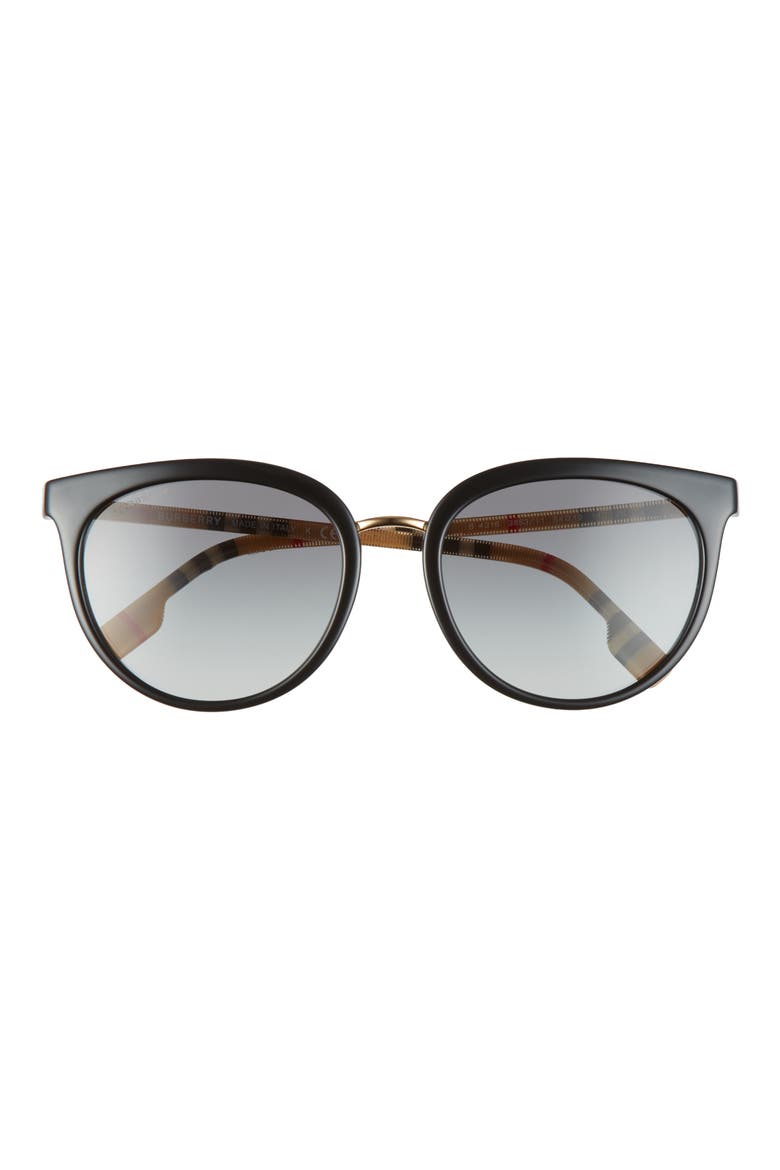 55mm Gradient Cat Eye Sunglasses, Main, color, BLACK/ BLACK GRADIENT