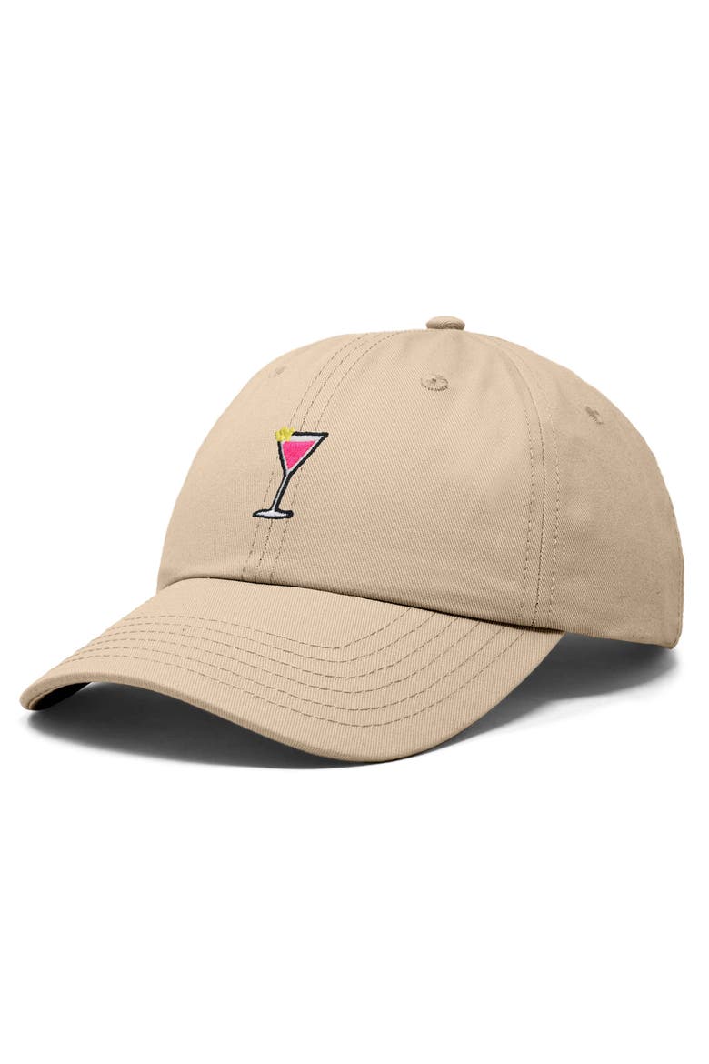 Cosmo Embroidered Casual Hat, Alternate, color, Khaki