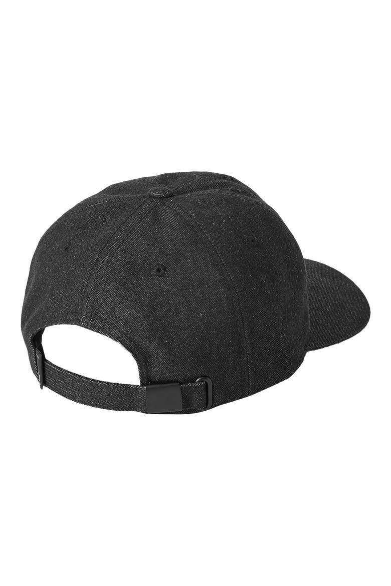 x SNL Collegiate Denim Adjustable Baseball Cap, Alternate, color, BLACK