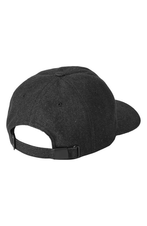 Volcom X Snl Collegiate Denim Adjustable Baseball Cap In Black