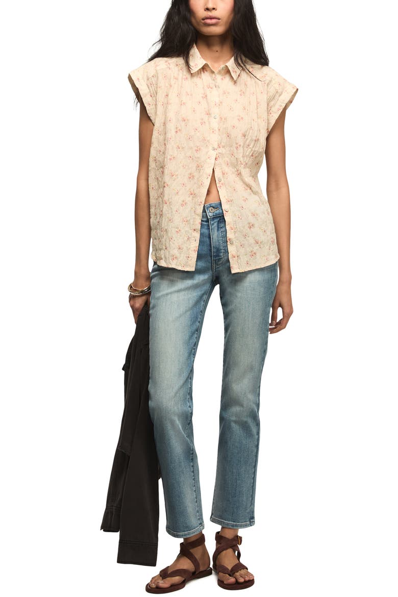 Zoe High Waist Straight Leg Jeans, Alternate, color, HERE WE GO INDIGO WASH
