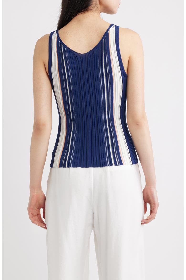 Berkley Cotton Blend Scoop Neck Tank, Alternate, color, NAVY MULTI