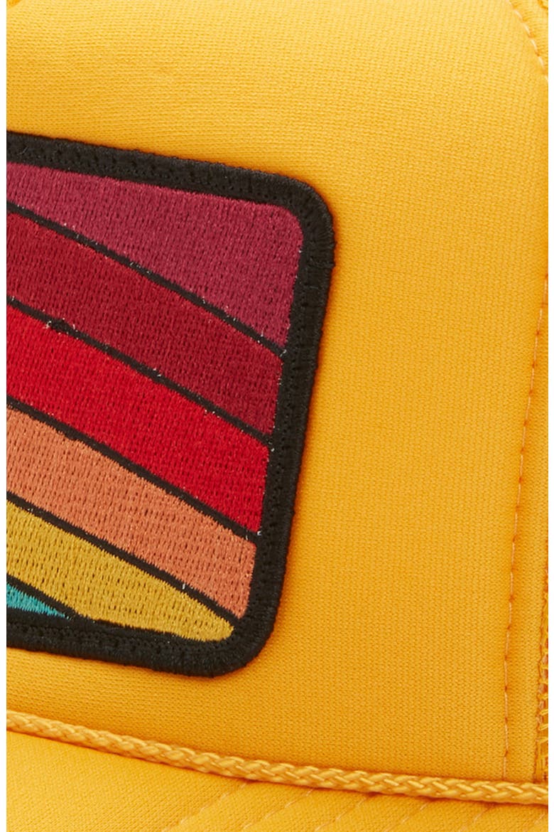 Rad Rainbow Patch Trucker Hat, Alternate, color, GOLD