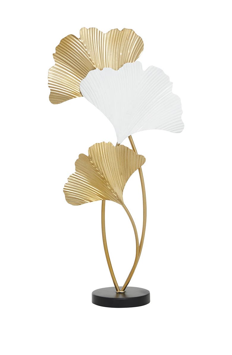 WILLOW ROW White Meatal Leaf Sculpture, Main, color, 