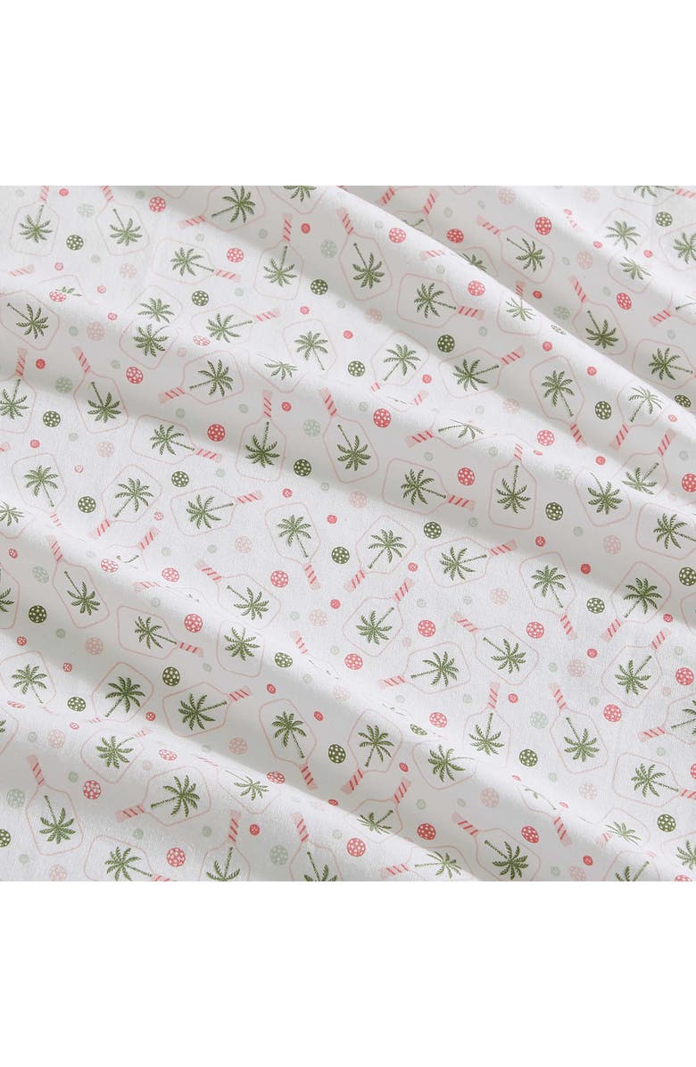 Tommy Bahama Pickleball Palm 200 Thread Count Cotton Percale Sheet Set, Alternate, color, White