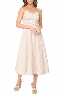 Amanda Stripe Cotton Blend Poplin Sundress