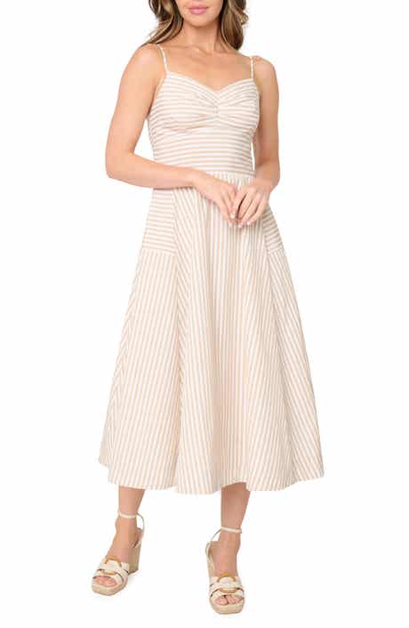 GIBSONLOOK Amanda Stripe Cotton Blend Poplin Sundress