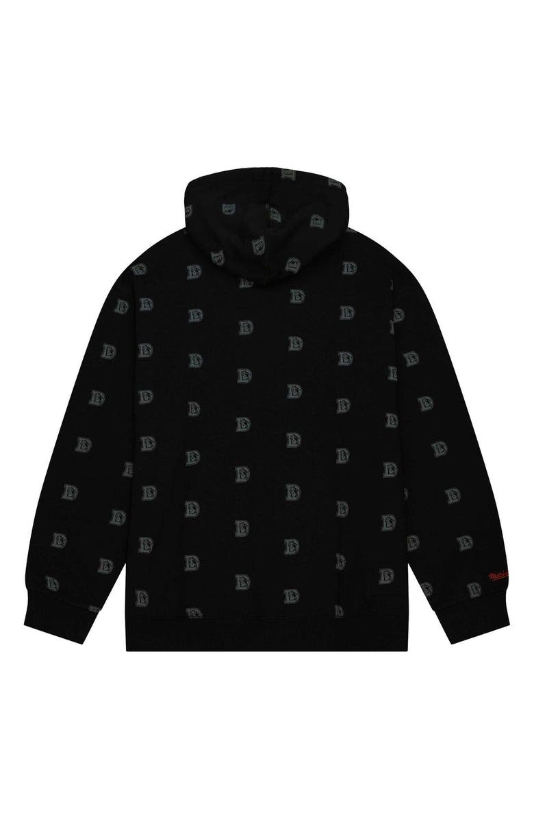 Mitchell & Ness Men's Mitchell & Ness Black Denver Broncos Allover Print Fleece Pullover Hoodie, Alternate, color, 