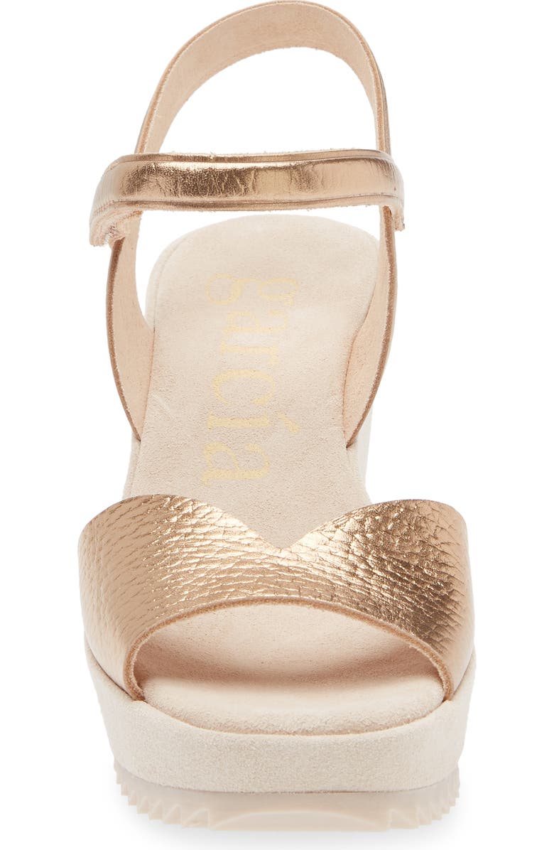 Pedro Garcia Fantina Platform Wedge Sandal, Alternate, color, Cava Cervo Lame