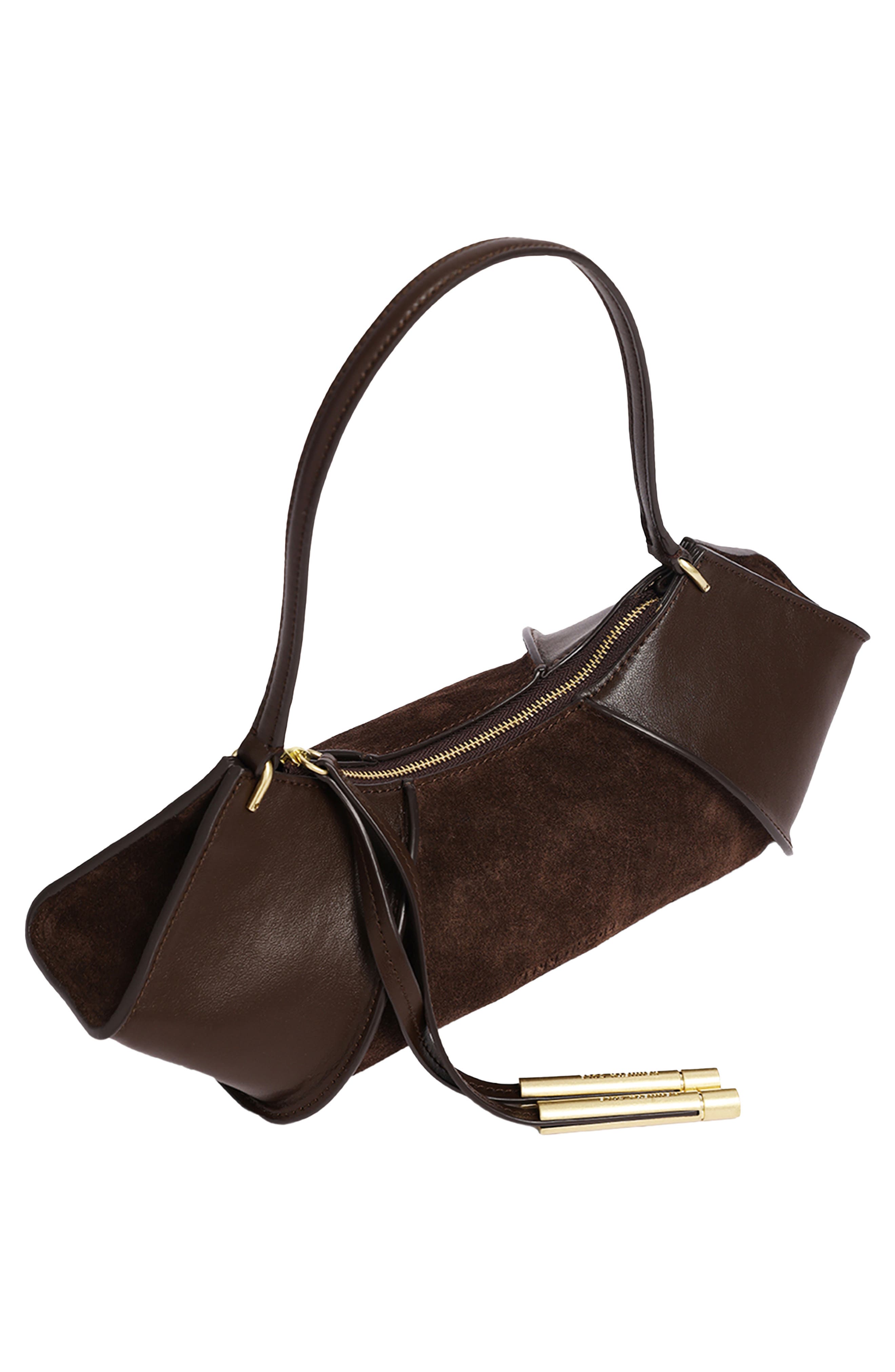 Crosby Leather Shoulder Bag, Alternate, color, CHOCOLATE