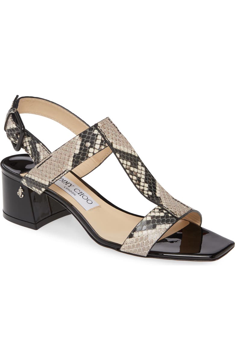 Jimmy Choo Jin Snakeskin Print Sandal, Main, color,
