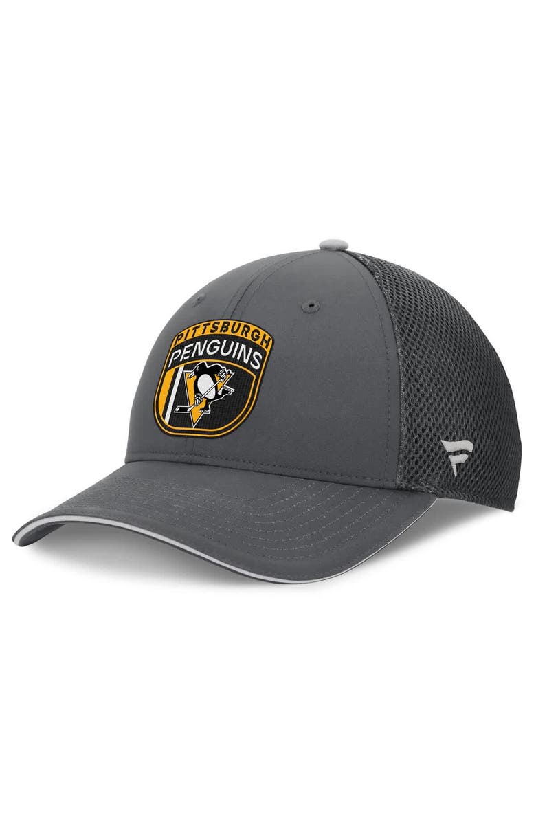FANATICS Men's Fanatics Gray Pittsburgh Penguins Authentic Pro Home Ice Trucker Adjustable Hat, Alternate, color, Gray