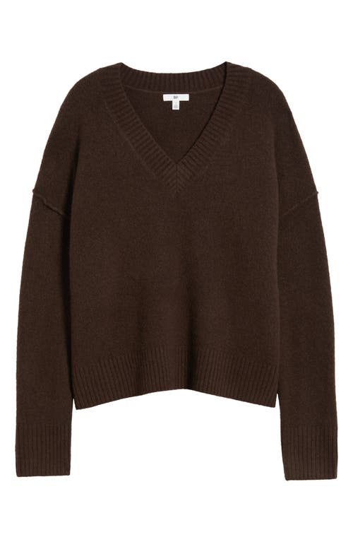 Bp. Oversize Cozy V-neck Sweater In Brown