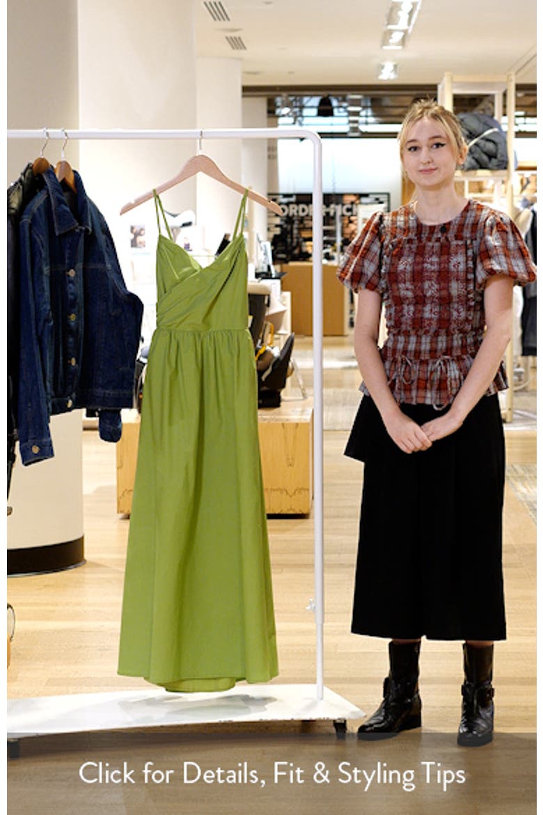 Marcella Tie Back Cotton Poplin Dress video