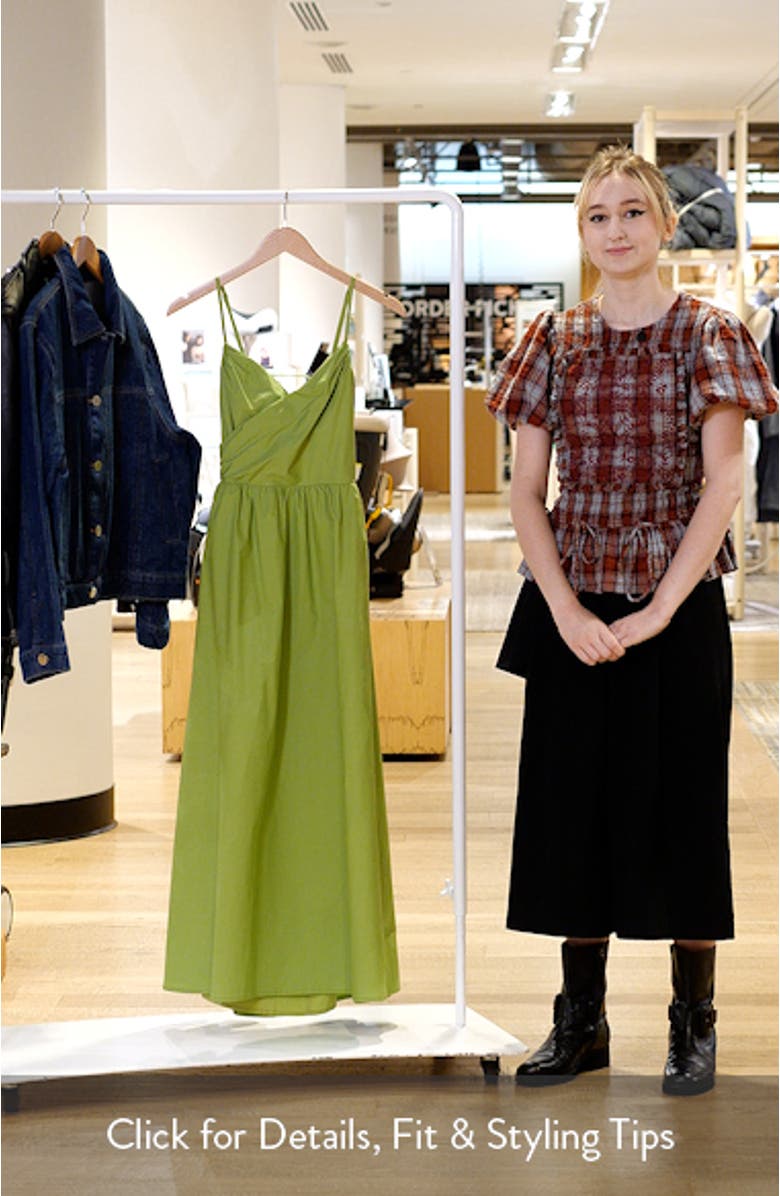 Marcella Tie Back Cotton Poplin Dress, sales video thumbnail