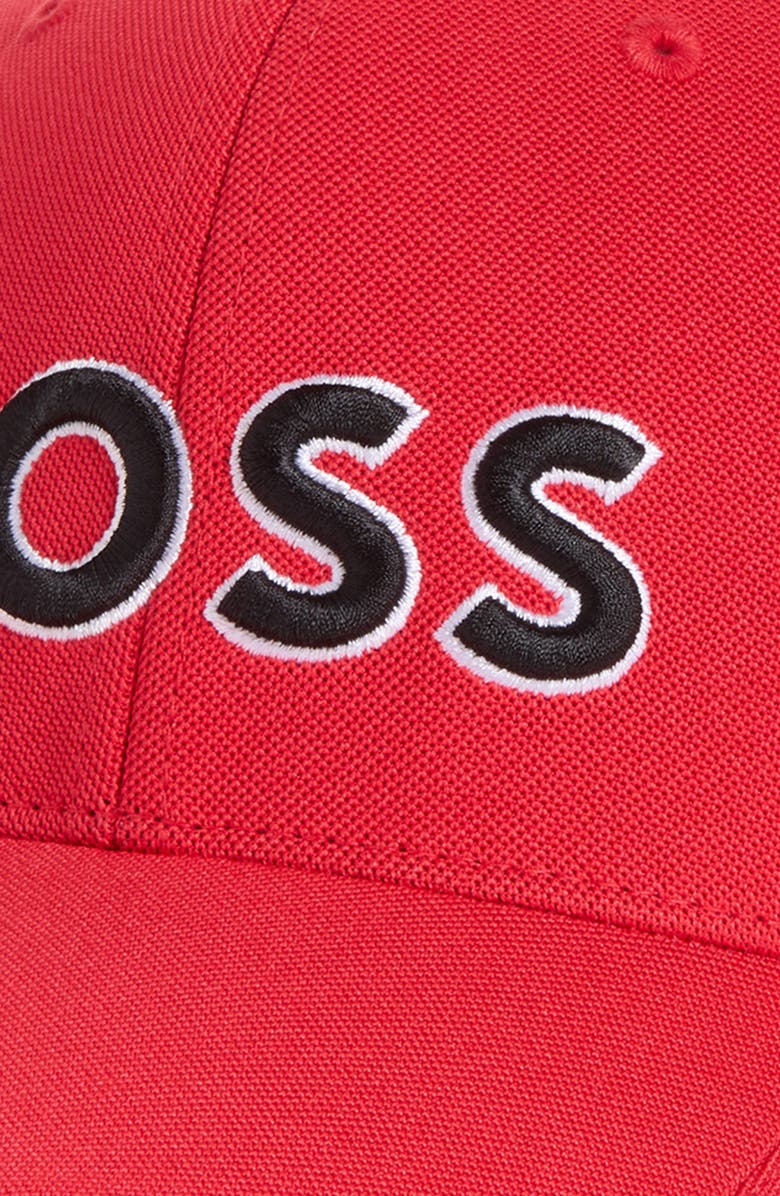 BOSS Logo Baseball Cap, Alternate, color, Open Red