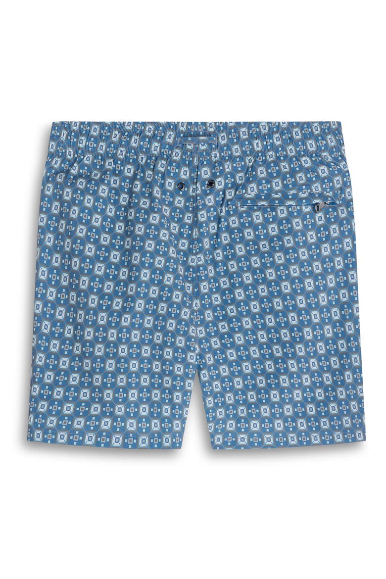 Cruz Print Swim Trunks, Alternate, color, PEACOCK