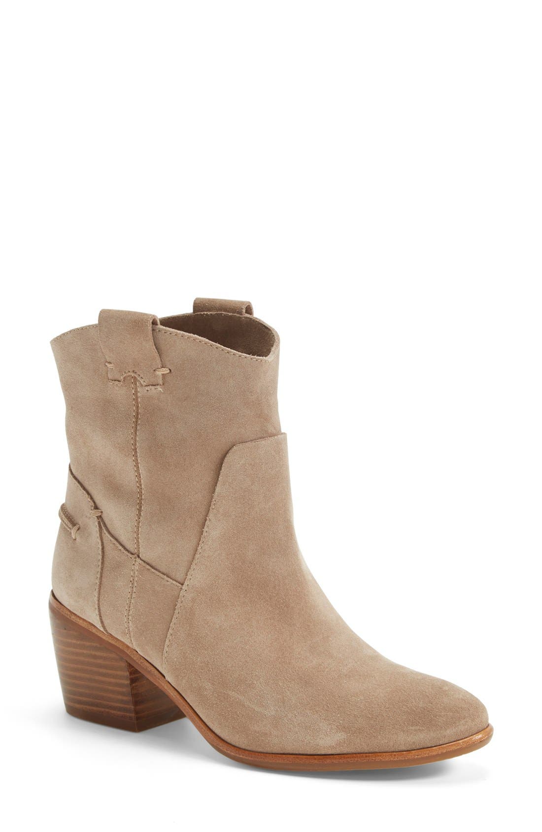 'Maves' Bootie (Nordstrom Exclusive), Main, color, BEIGE SUEDE