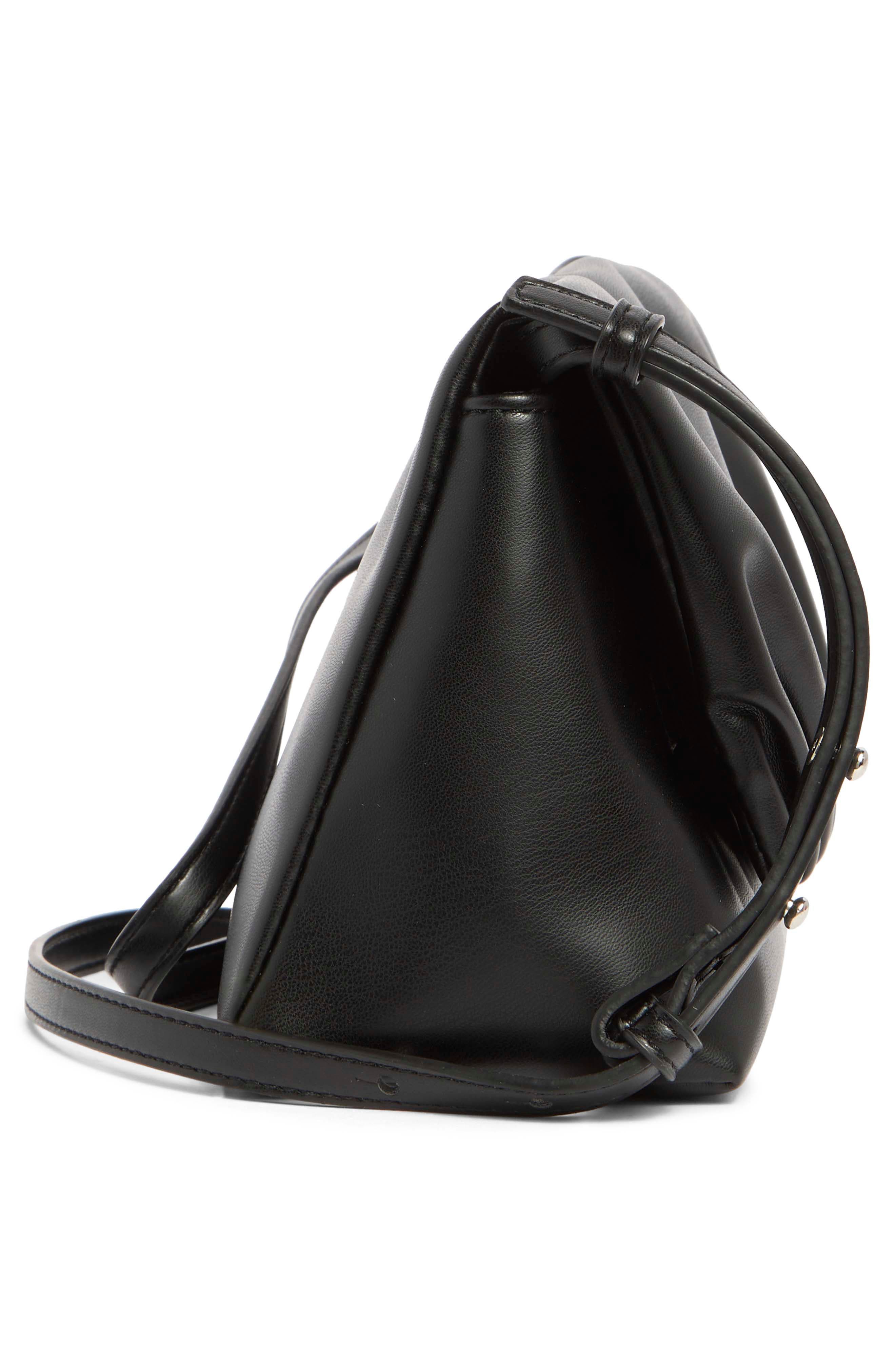 BCBG Pleated Flap Shoulder Bag, Alternate, color, Black