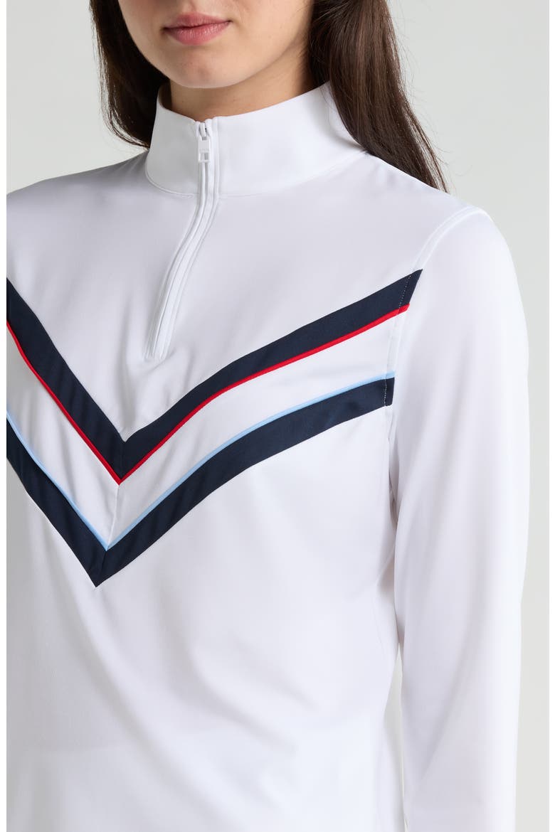 Chevron Long Sleeve Performance Polo, Alternate, color, SNOW