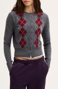 Madewell The Sophia Argyle SoftWool Cardigan