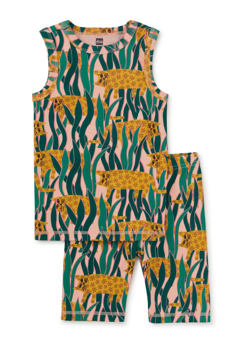 Summer Nights Tank Pajama Set, Main, color, Sneaky Jungle Cat