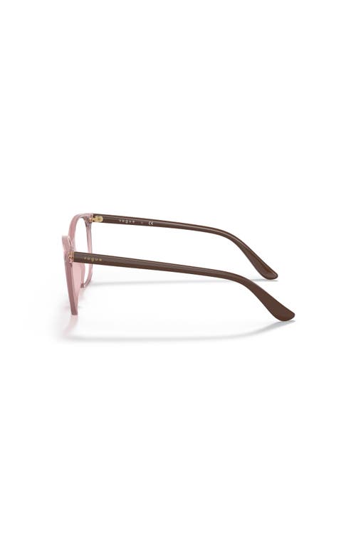 Vogue Eyewear 52mm Rectangle Optical Glasses In Pink