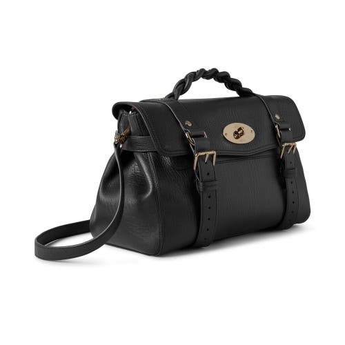 Mulberry Mini Alexa Leather Satchel In Black